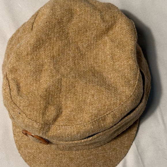D&Y Women’s Khaki Newsboy Cabbie Hat Cap with rhinestone accent - Picture 4 of 7